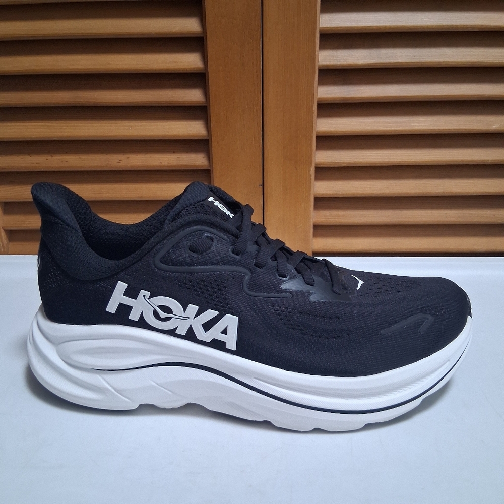 Hoka Black and White Athletic Running Shoes - Picture 2 of 8